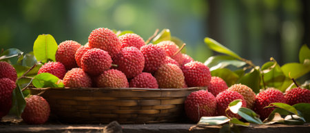 Close-up of juicy lychee, showcasing their rich colors and textures.の素材