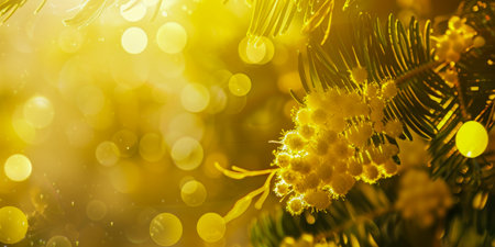 A yellow flower with a blurry background.の素材