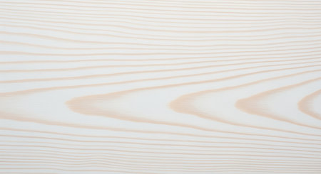 Light natural wooden surface with smooth grain patterns in soft beige and white tones.の素材