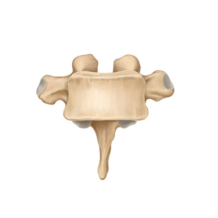 human spine isolated on white background. 3D rendering.のイラスト素材