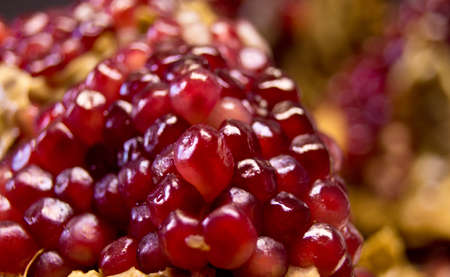 closeup seeds of pomegranate macro with textureの写真素材