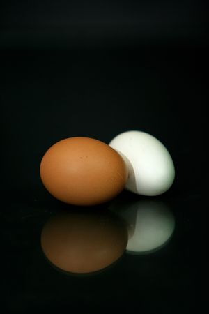 2 eggs and reflection