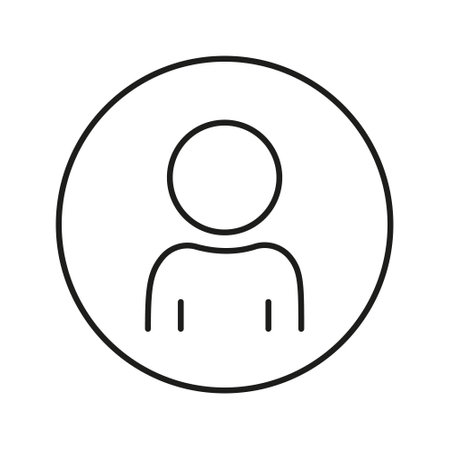 User Profile Avatar Line Icon. User Identification And Account Representation Outline Symbol. Personal Profile And Online Presence. Editable Stroke. Isolated Vector Illustrationのイラスト素材