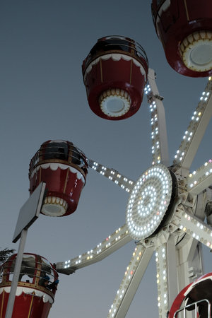 Ferris wheel in Rozas de Puerto Real, Spainの写真素材