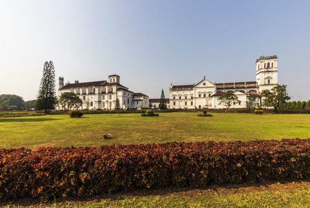 St. Catherine's Cathedral, Goa, India in sunny day. Catholic church of old town.の写真素材