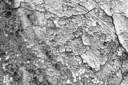 Texture of peeling paint. Abstract background for design. Black and white.