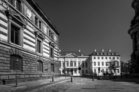 DRESDEN, GERMANY - APRIL 24, 2019 - The Dresden Frauenkirche. Lutheran church. Capital of the German...