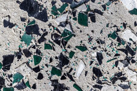 Concrete wall with glass inserts texture. Abstract background for design.の写真素材