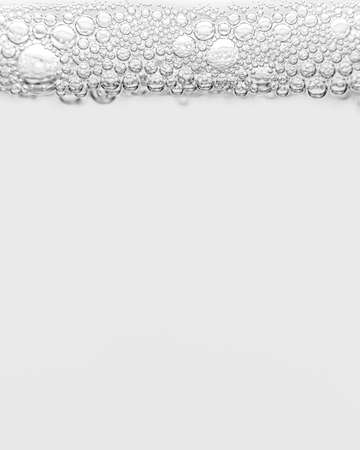 Monochrome background with air bubbles in the liquid. Gel detergents. Abstract backdrop for design.