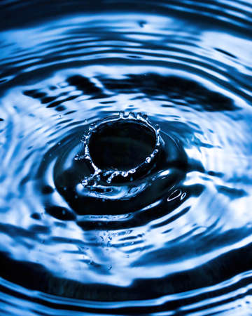 Splashes of water and blurry waves on it.