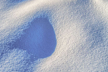 Texture of snow illuminated by sunlight. winter background.