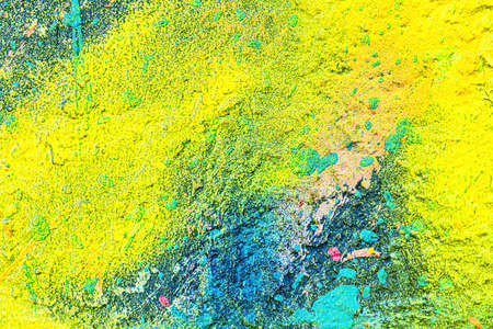 A fragment of colorful graffiti painted on a wall. Abstract urban background for design.の写真素材