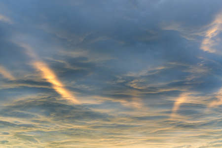 Dramatic cloudy sunset or dawn sky. natural background.