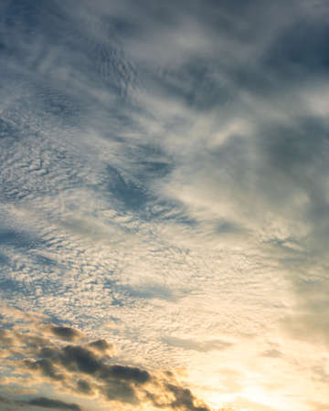 Dramatic cloudy sunset or dawn sky. natural background.