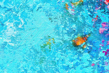 Colorful abstract oil painting background. Texture of canvas and oil paint.の写真素材