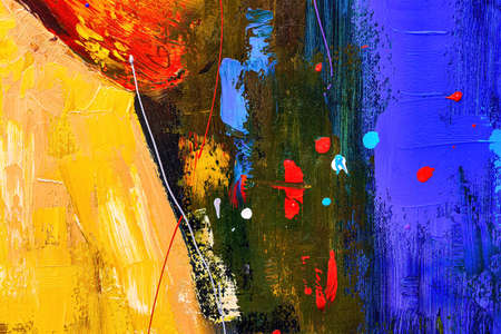 Colorful abstract oil painting background. Texture of canvas and oil paint.