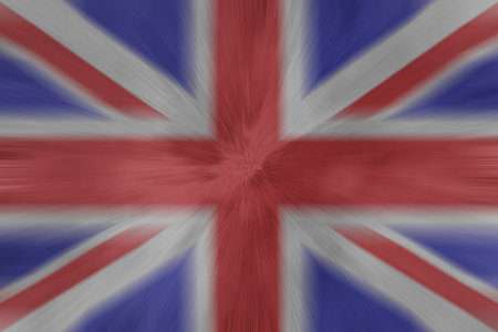 Blurred flag of Great Britain background.