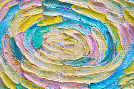 Colorful abstract oil painting background. Texture of canvas and oil paint.