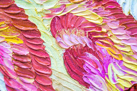 Colorful abstract oil painting background. Texture of canvas and oil paint.