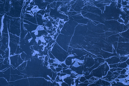 Texture of blue marble tiles with scratches. Abstract background for design.の写真素材