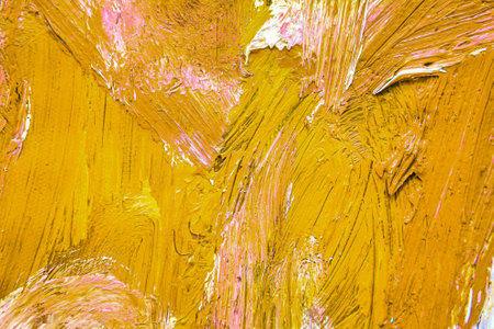 Colorful abstract oil painting background. Texture of canvas and oil paint.の写真素材