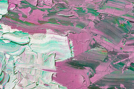 Colorful abstract oil painting background. Texture of canvas and oil paint.