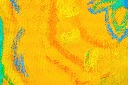 Colorful abstract oil painting background. Texture of canvas and oil paint.の写真素材