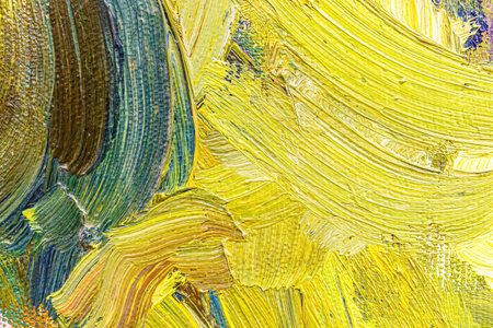 Colorful abstract oil painting art background for design. Texture of canvas and oil paint.