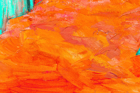 Colorful abstract oil painting art background. Texture of canvas and oil paint. Abstract background for design.の写真素材