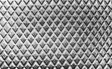 Metal texture with diamond pattern. Abstract background of steel for design. Banner.の写真素材