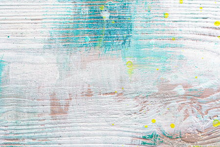 Painted textured wooden plank. Abstract background for design.の写真素材