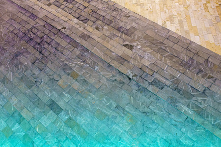 Illuminated granite tile texture. Abstract background for design.の写真素材