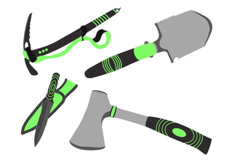 Necessary equipment for travel and tourismのイラスト素材