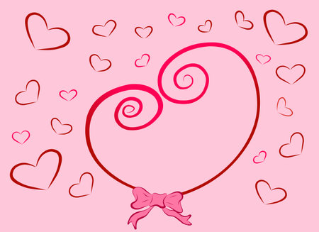 hearts valentine pink vector illustrationのイラスト素材