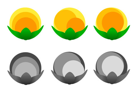 logo flower sun vector fo designのイラスト素材