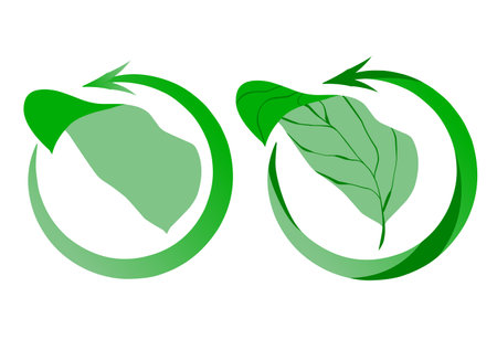 logo leaves vector symbol dor designのイラスト素材