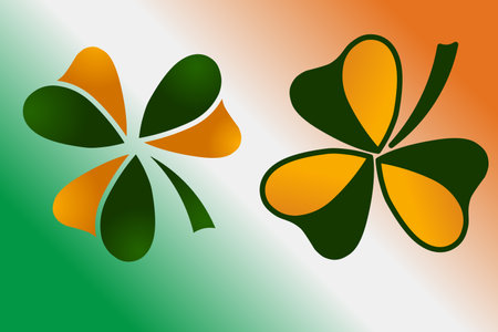 clover shamrock st patrick elements for designのイラスト素材