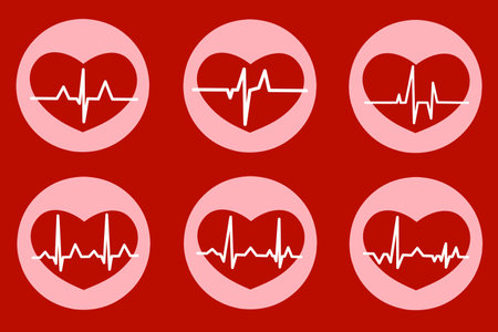Heart rate icon vector graphic. heart rate symbolのイラスト素材