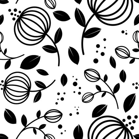 Spring flowers hand drawn vector set. Black brush flower silhouettes. Roses, peonies, chrysanthemums isolated cliparts. Floral drawings collection. Grunge dry paint brush strokes on white background.のイラスト素材