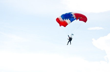 Lopburi province,  Thailand, June 4, 2011:The competition Skydiving Championships in Thailand. Honor the 84th Anniversary during the 2-7 June 2011 at Camp King Narai.のeditorial素材