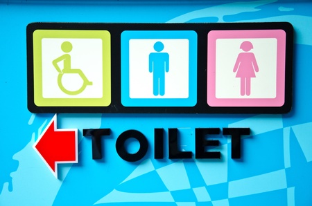 Way to the toilet.の写真素材