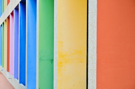 Concrete walls are many colors.