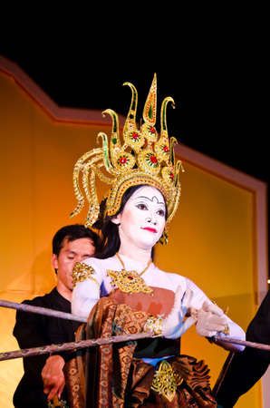 LOPBURI, THAILAND - FEBRUARY 18 : The unidentified dancers perform at the Classical Thai Dance with Orchestra play on The age of King Narai the Great Fair, on February 18, 2012 in Lopburi, Thailand.のeditorial素材
