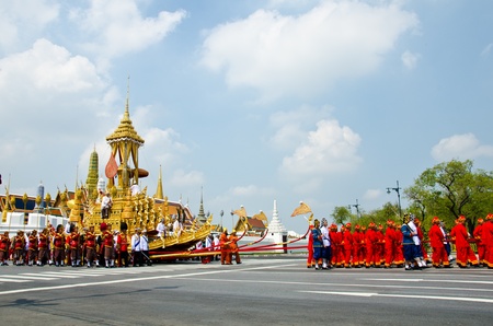 BANGKOK - APRIL 9: Royal cremation of Her Royal Highness Princess Bejaratana Rajasuda at Sanam Luang on April 9, 2012 in Bangkok, Thailand.のeditorial素材