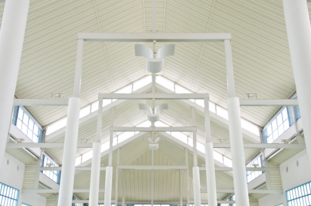 The structure made form white metal.