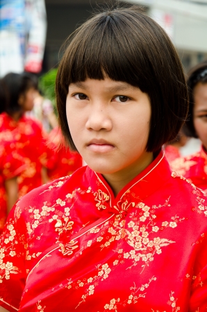 SING BURI - AUGUST 20: Monks parade during the Festival Tradition of the Thai Chinese on Auguet 20, 2012 in Sing Buri, Thailand.のeditorial素材