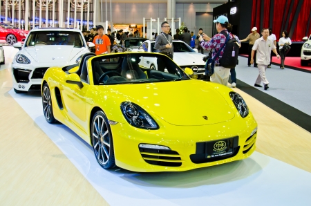 NONTHABURI - NOVEMBER 28: The Ferrari car on display at The 29th Thailand International Motor Expo on November 28, 2012 in Nonthaburi, Thailand.のeditorial素材