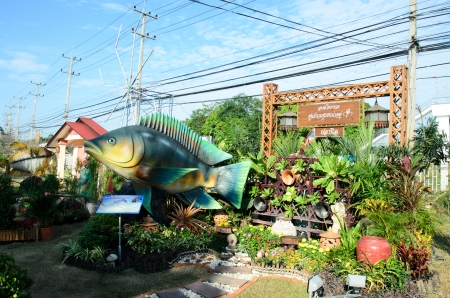 SINGBURI - DECEMBER 25: Fish Festival and one tombon one product (OTOP) of Sing Buri's the 18th on December 25, 2012 in Singburi, Thailand.のeditorial素材