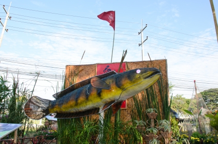 SINGBURI - DECEMBER 25: Fish Festival and one tombon one product (OTOP) of Sing Buri's the 18th on December 25, 2012 in Singburi, Thailand.のeditorial素材