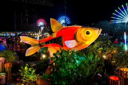 SINGBURI - DECEMBER 25: Fish Festival and one tombon one product (OTOP) of Sing Buri's the 18th on December 25, 2012 in Singburi, Thailand.のeditorial素材